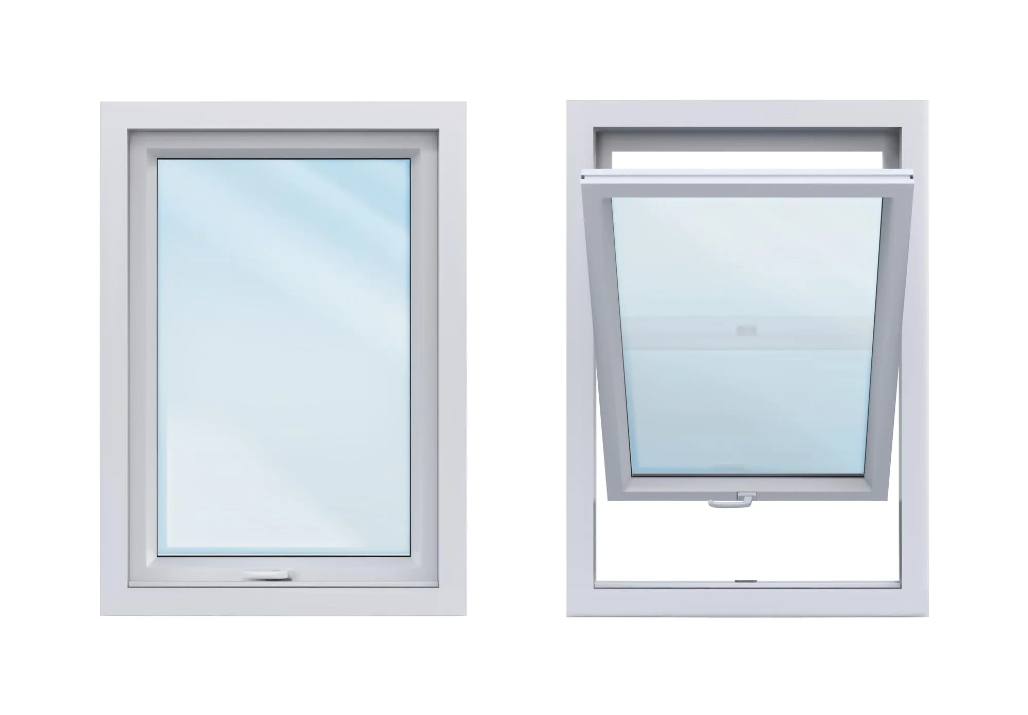 Ventana Pivotante White windows on white background vector illustration